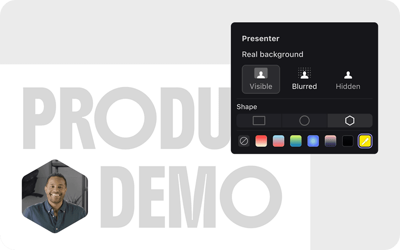 Man showing product demo