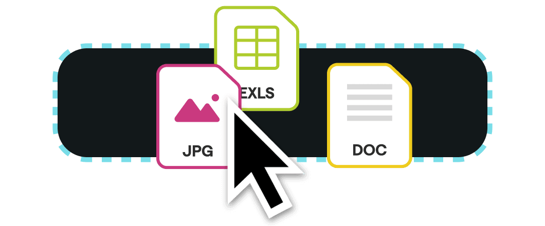 Cursor dragging files