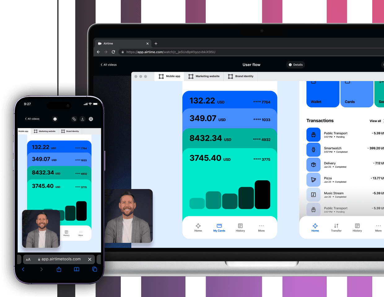 Showing Screen Recorder on desktop and mobile