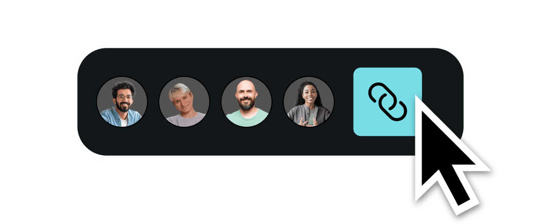 Cursor hovering share url button